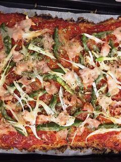 Una foto de Pizza de coliflor