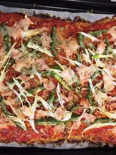 Una foto de Pizza de coliflor
