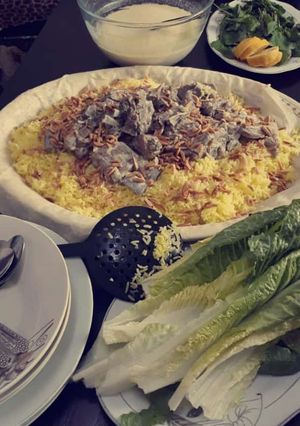 صورة لوصفة منسف باللحمه