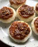 Pounded Rice Cakes with Sweet Miso & Walnut Sauce