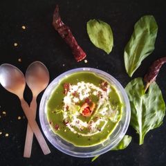 A picture of Spinach soup.