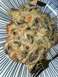 TRUCHA EN SALSA DE CHAMPIÑONES ~SALUDABLE