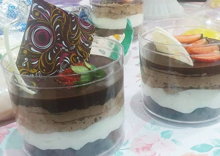 Cara memasak Triple Choco Dessert Box  yang Lezat Sekali