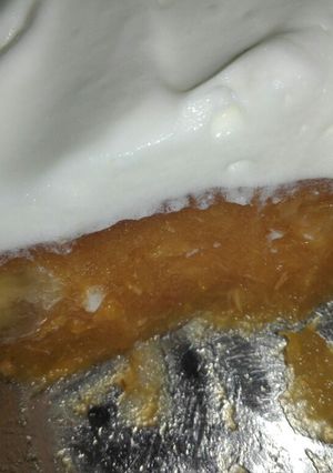 Una foto de Gelatina de durazno y crema doble sin azúcar
