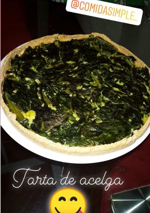 Una foto de Tarta de acelga con masa integral