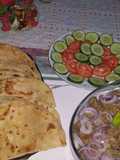 Malai chicken with maida ke parathy