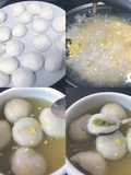 Matcha Sweet Rice Dumplings in Syrup
