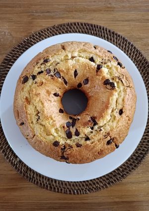 Una foto de Budín de naranja y chispas de chocolate