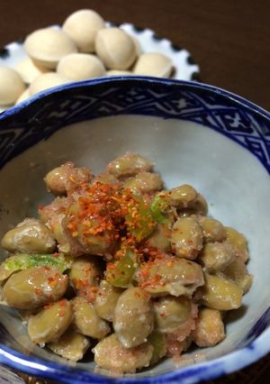 A picture of #5 Easy Japanese cooked Ginkyo-Tarako-Natto.