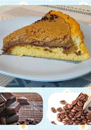 Une photo de Tarte inversée café chocolat
