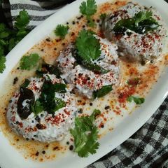 Soya Chunks Dahi Vada A picture of Soya Chunks Dahi Vada.