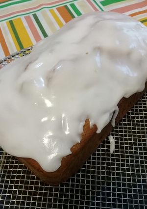 Una foto de Budín de limón y arándanos