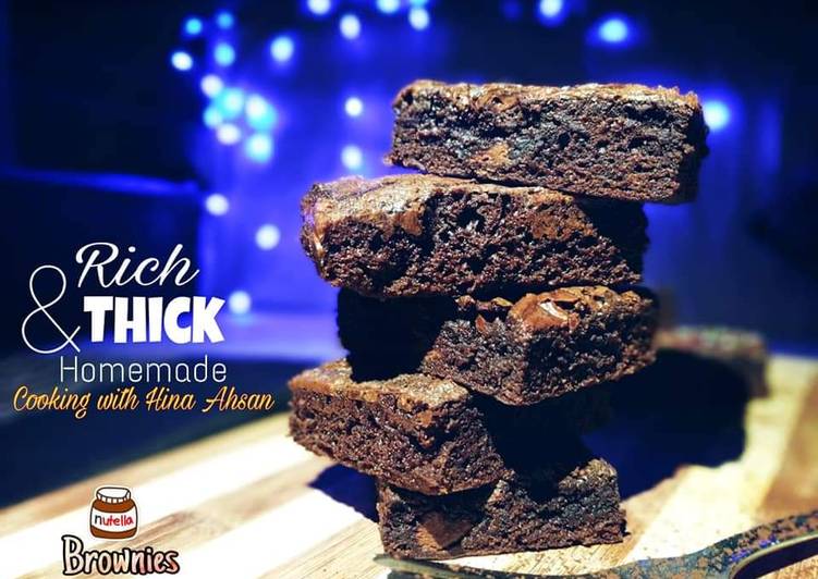 Recipe of Super Quick Homemade Nutella Brownies