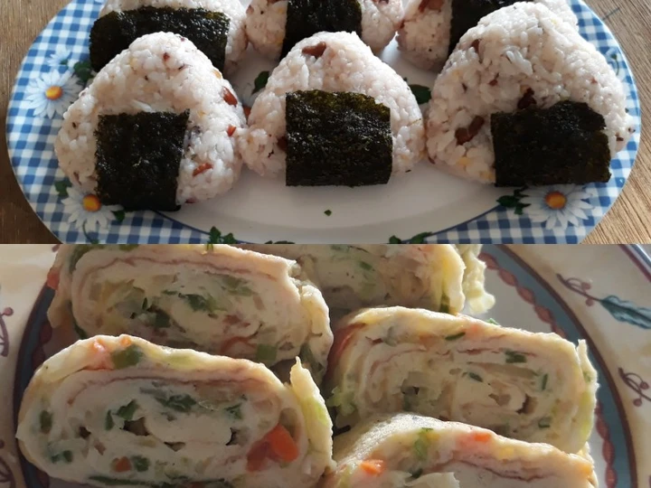 Cara Mudah Membikin Resep  Onigiri Kongbap with Tamagoyaki yang Enak, Enak