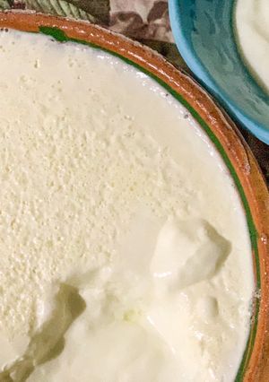 A picture of Homemade thick yogurt.