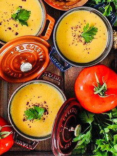 A picture of Turkish-Style Lentil Soup.