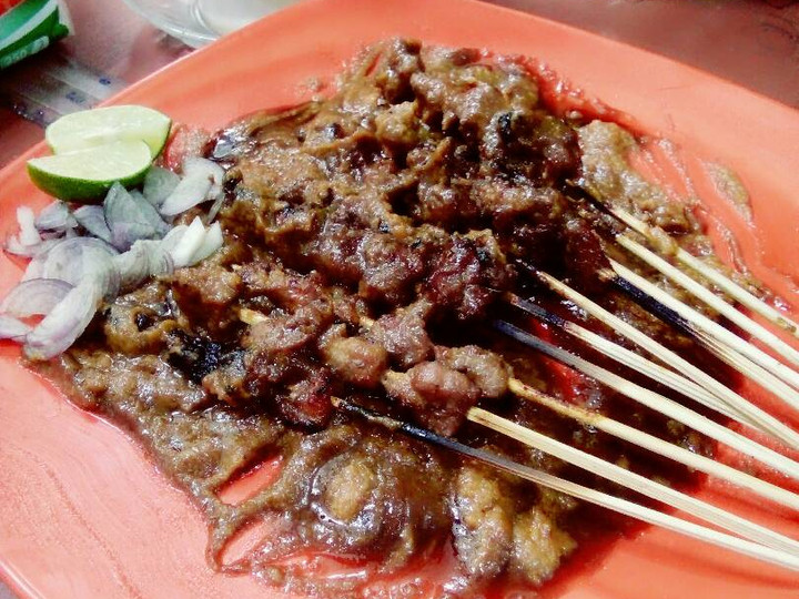 Cara Gampang Membuat Sate kambing bumbu kacang mantap Anti Gagal