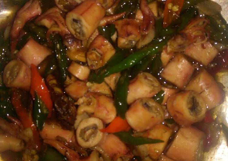 Resep Cumi asin cabai hijau Lezat