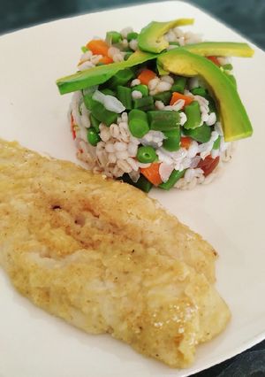 Una foto de Filete de pescado apanado