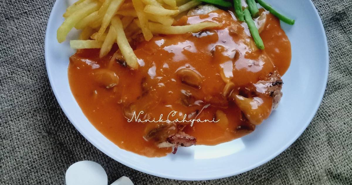 Resep Chicken Steak With Mushroom Sauce Oleh Nanik Cahyani Hernowo