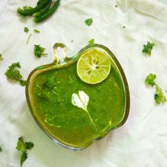 A picture of Coriander and curd Chutney.