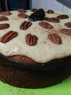 Una foto de Tarta de zanahoria y queso