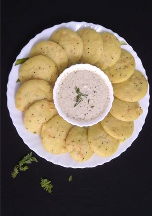 A picture of Carrot idli.