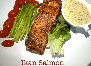Gambar 🍁Ikan Salmon Sos Lemon Berkrim
