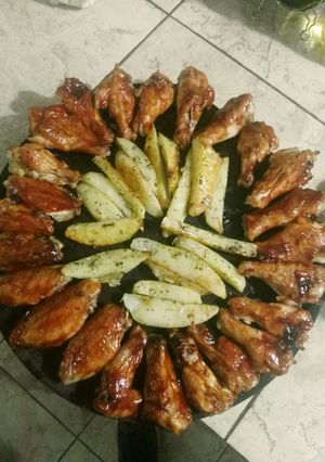 Una foto de Alitas de pollo a la barbacoa