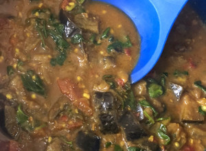 A picture of Brinjal-Methi Sabji.
