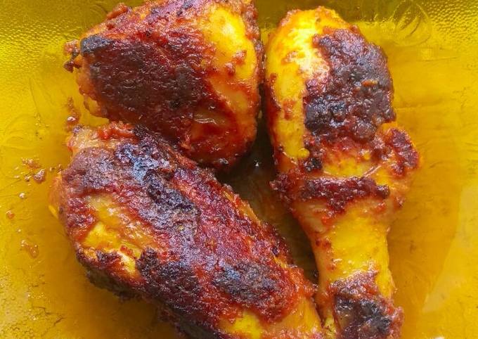 Bagaimana mengolah Ayam Panggang Bumbu Rujak, Enak