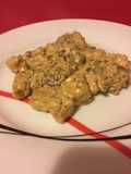 Solomillo de pavo con champiñones y nata