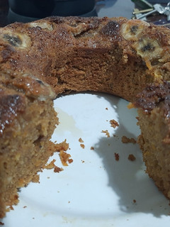 Una foto de Budín de naranja, banana y miel