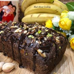 A picture of Whole Wheat Banana Choco Cake – Healthy Treat.