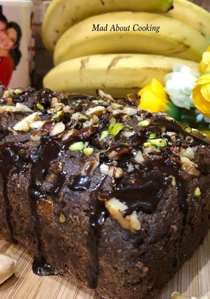 A picture of Whole Wheat Banana Choco Cake – Healthy Treat.