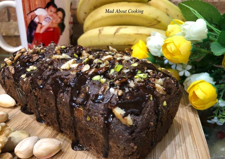 Simple Way to Prepare Homemade Whole Wheat Banana Choco Cake – Healthy Treat