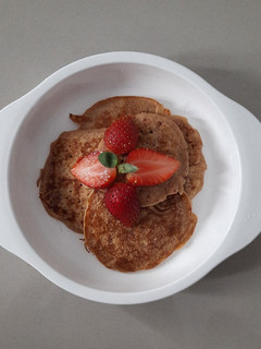 Foto resep Snack MPASI Pancake strawberry 8m+