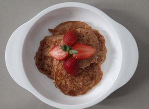 Foto resep Snack MPASI Pancake strawberry 8m+