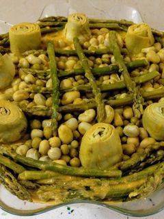 Una foto de Verduras estofadas en crema de calabaza