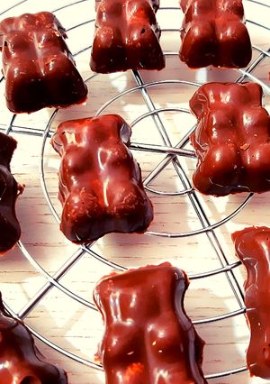 Une photo de Oursons guimauve coco chocolat au lait