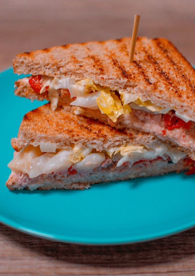 Una foto de Sándwich vegetal