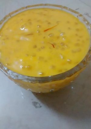 A picture of Mango and Sago Delight.