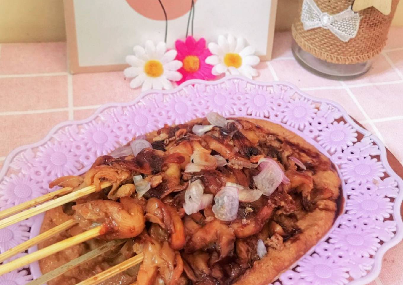 Sate Jamur Tiram Bumbu Kacang (Anti Gagal)