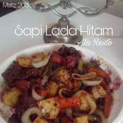 A picture of Sapi Lada Hitam ala resto.
