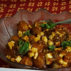 A picture of Potato Manchurian.