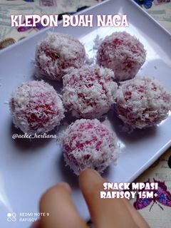 Foto resep 4. Klepon Buah Naga (Snack MPASI 15M+)