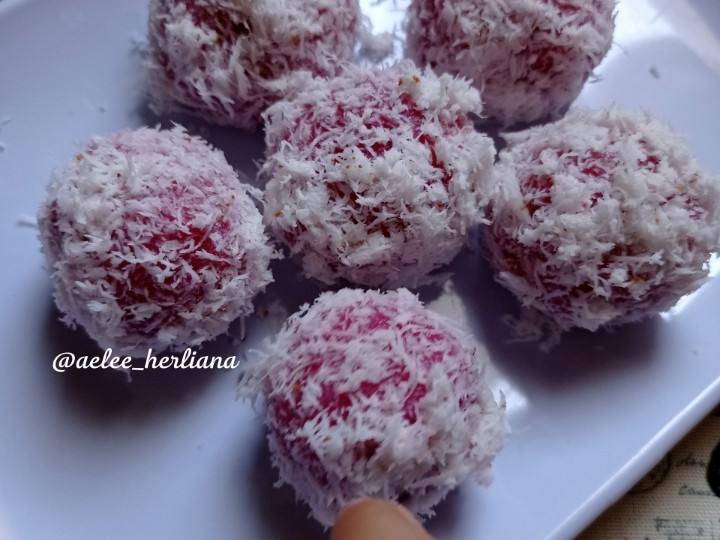 Cara Gampang Membuat 4. Klepon Buah Naga (Snack MPASI 15M+) Anti Gagal