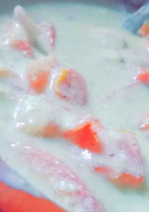 A picture of Kachumbar raita.