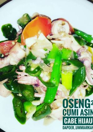 Foto resep Oseng² cumi asin cabe hijau