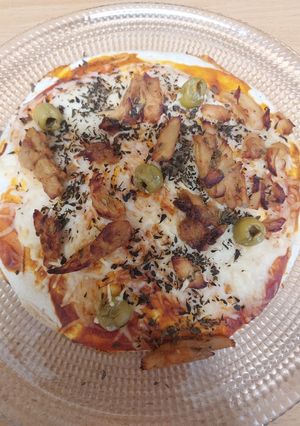 Una foto de Tortitas de trigo rellenas en air fryer (tipo pizza)